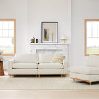 Liam 3-Piece Overstuffed Feather Wood Base Sectional Sofa