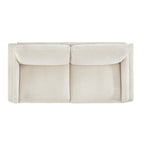 Liam 2-Piece Overstuffed Feather Wood Base Sectional Sofa