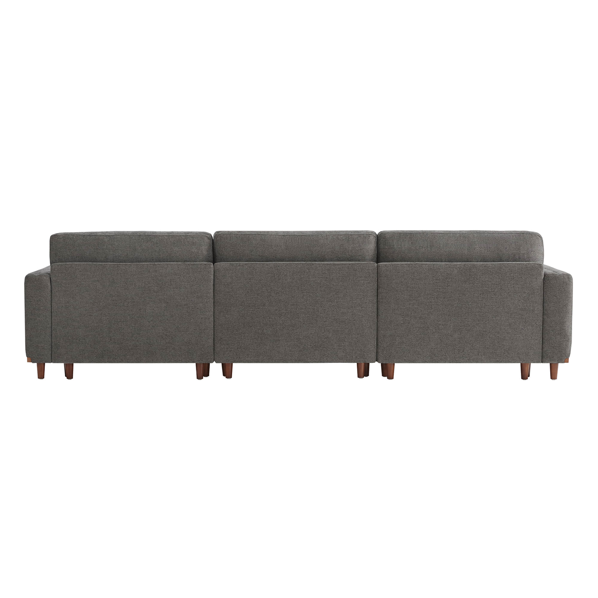 Liam 3-Piece Overstuffed Feather Wood Base Sectional Sofa