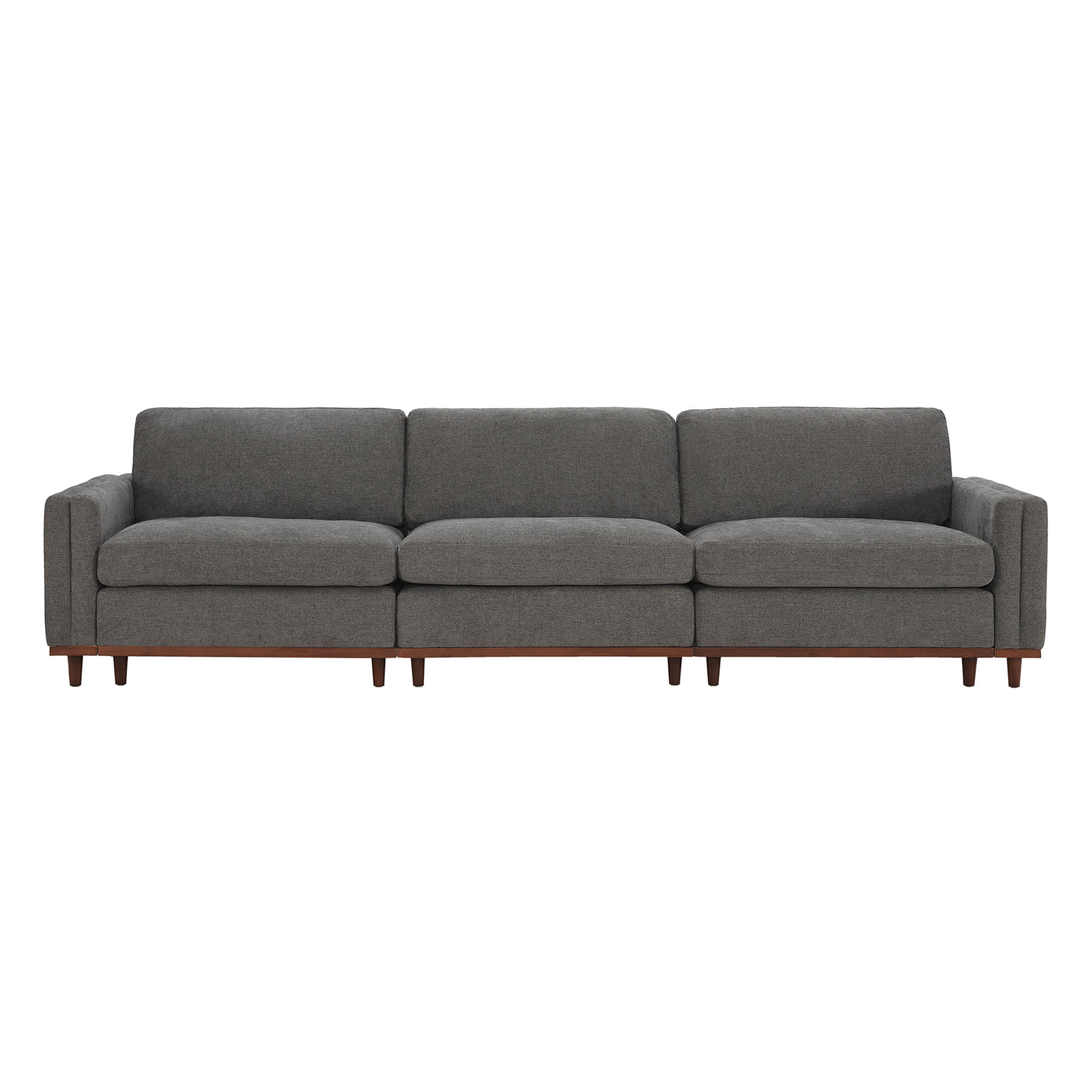 Liam 3-Piece Overstuffed Feather Wood Base Sectional Sofa