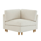 Liam 4-Piece Overstuffed Feather Wood Base Sectional Sofa