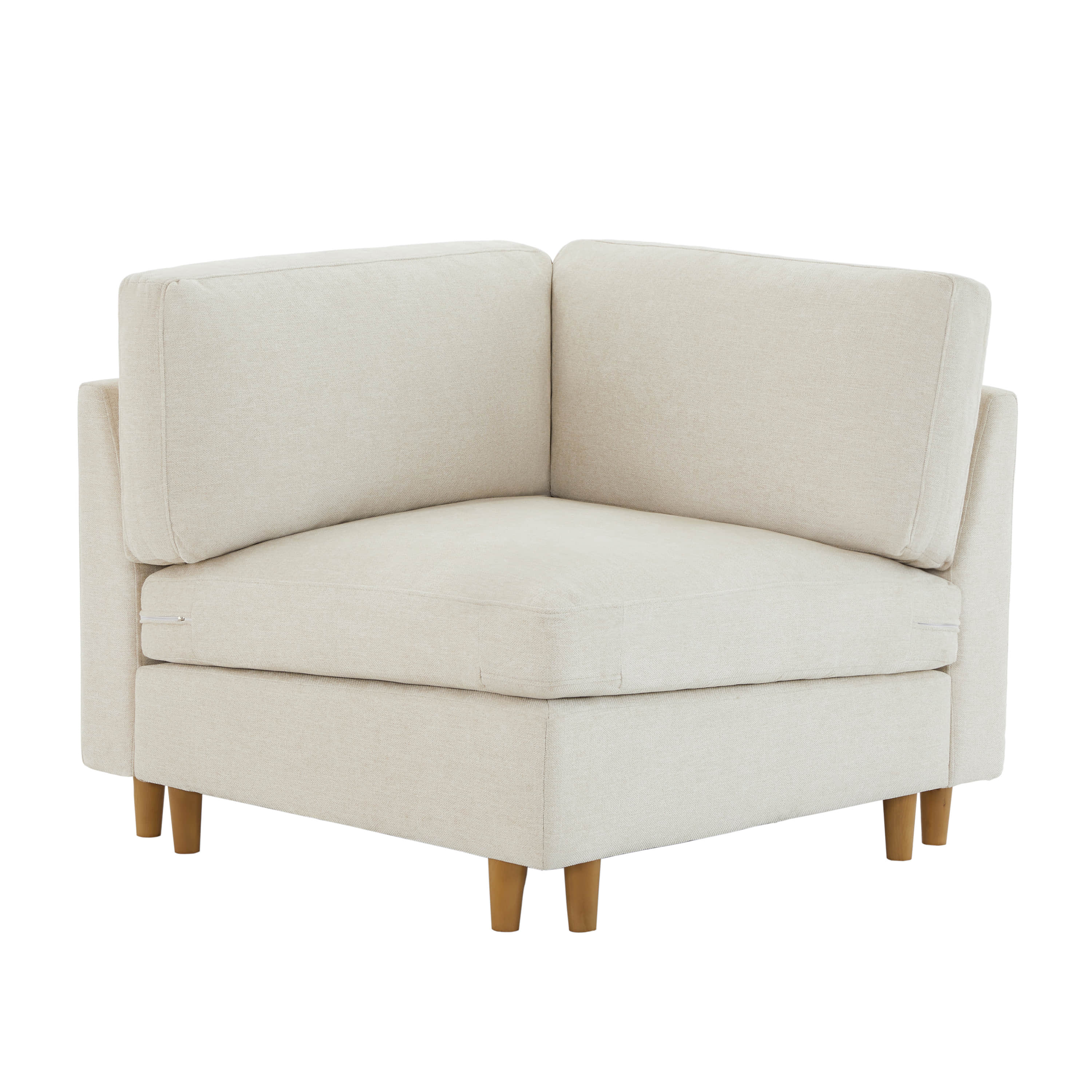 Liam 4-Piece Overstuffed Feather Wood Base Sectional Sofa