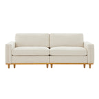 Liam 2-Piece Overstuffed Feather Wood Base Sectional Sofa
