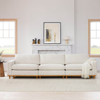 Liam 3-Piece Overstuffed Feather Wood Base Sectional Sofa