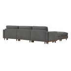Liam 5-Piece Overstuffed Feather Wood Base Sectional Sofa