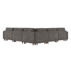Liam 5-Piece Overstuffed Feather Wood Base Sectional Sofa