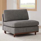 Liam 3-Piece Overstuffed Feather Wood Base Sectional Sofa