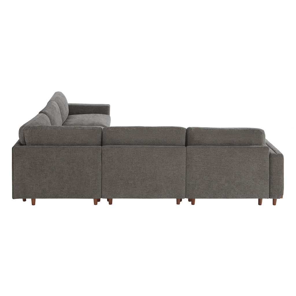 Liam 5-Piece Overstuffed Feather Wood Base Sectional Sofa