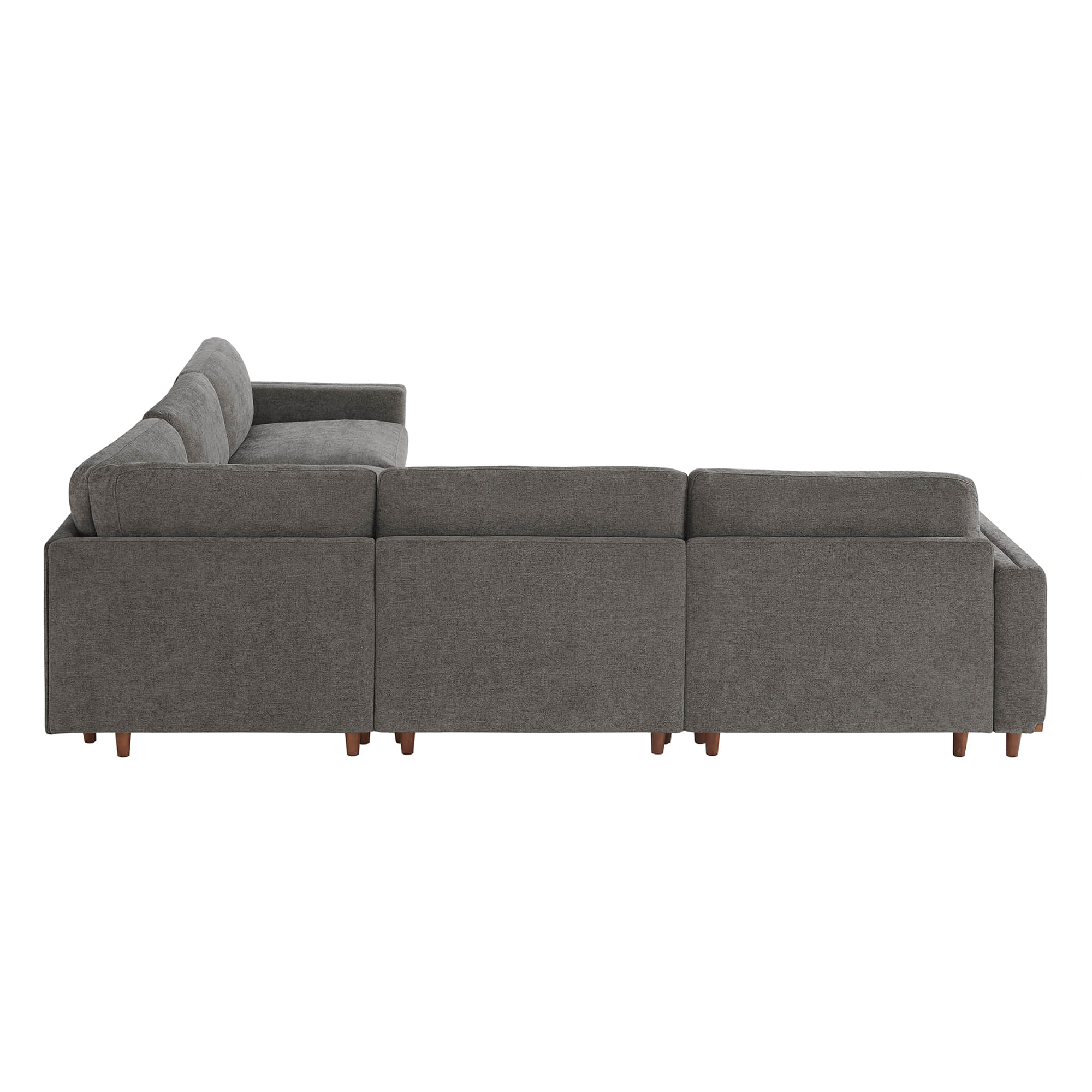 Liam 5-Piece Overstuffed Feather Wood Base Sectional Sofa