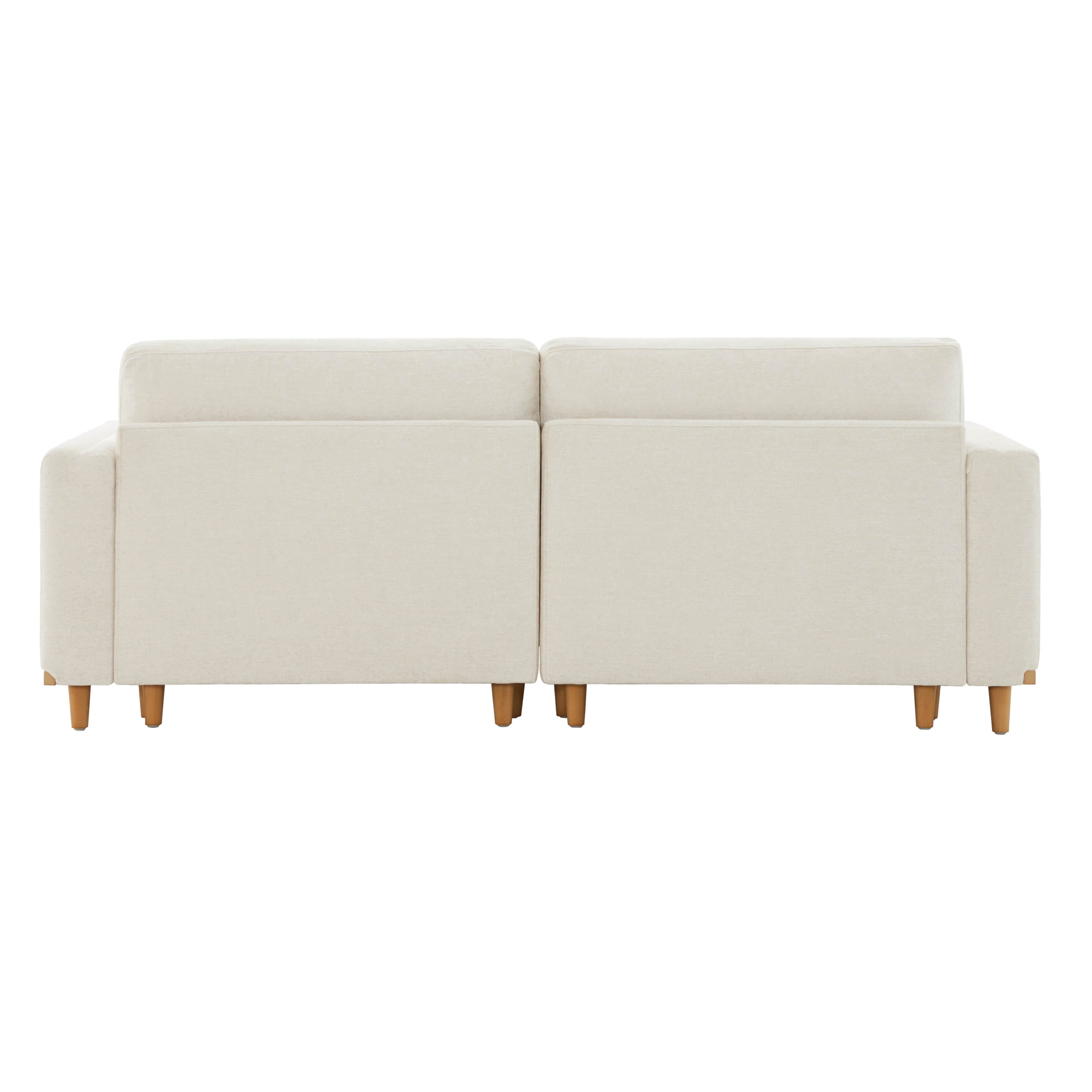 Liam 2-Piece Overstuffed Feather Wood Base Sectional Sofa