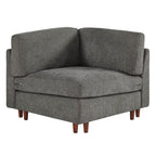 Liam 4-Piece Overstuffed Feather Wood Base Sectional Sofa