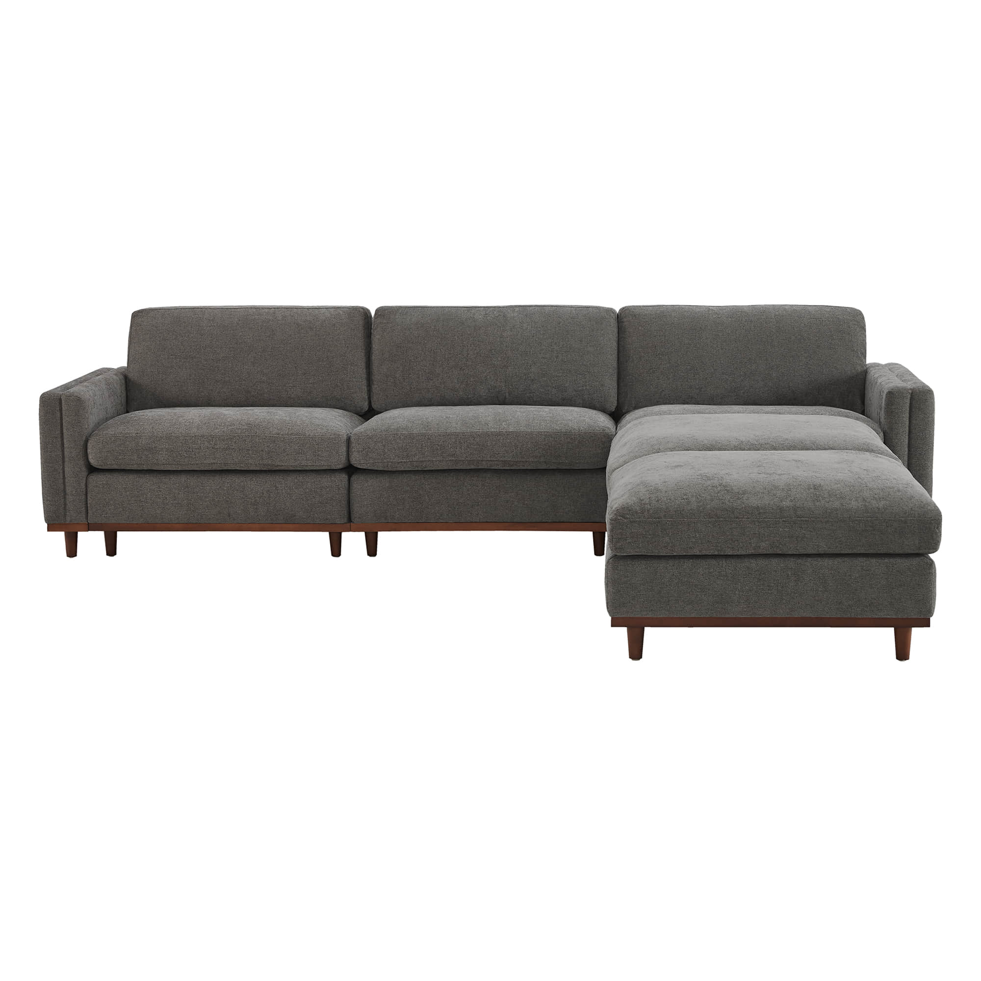Liam 5-Piece Overstuffed Feather Wood Base Sectional Sofa