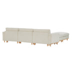 Liam 5-Piece Overstuffed Feather Wood Base Sectional Sofa