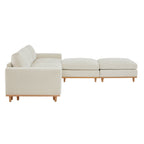 Liam 5-Piece Overstuffed Feather Wood Base Sectional Sofa