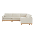 Liam 5-Piece Overstuffed Feather Wood Base Sectional Sofa