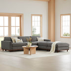 Liam 5-Piece Overstuffed Feather Wood Base Sectional Sofa