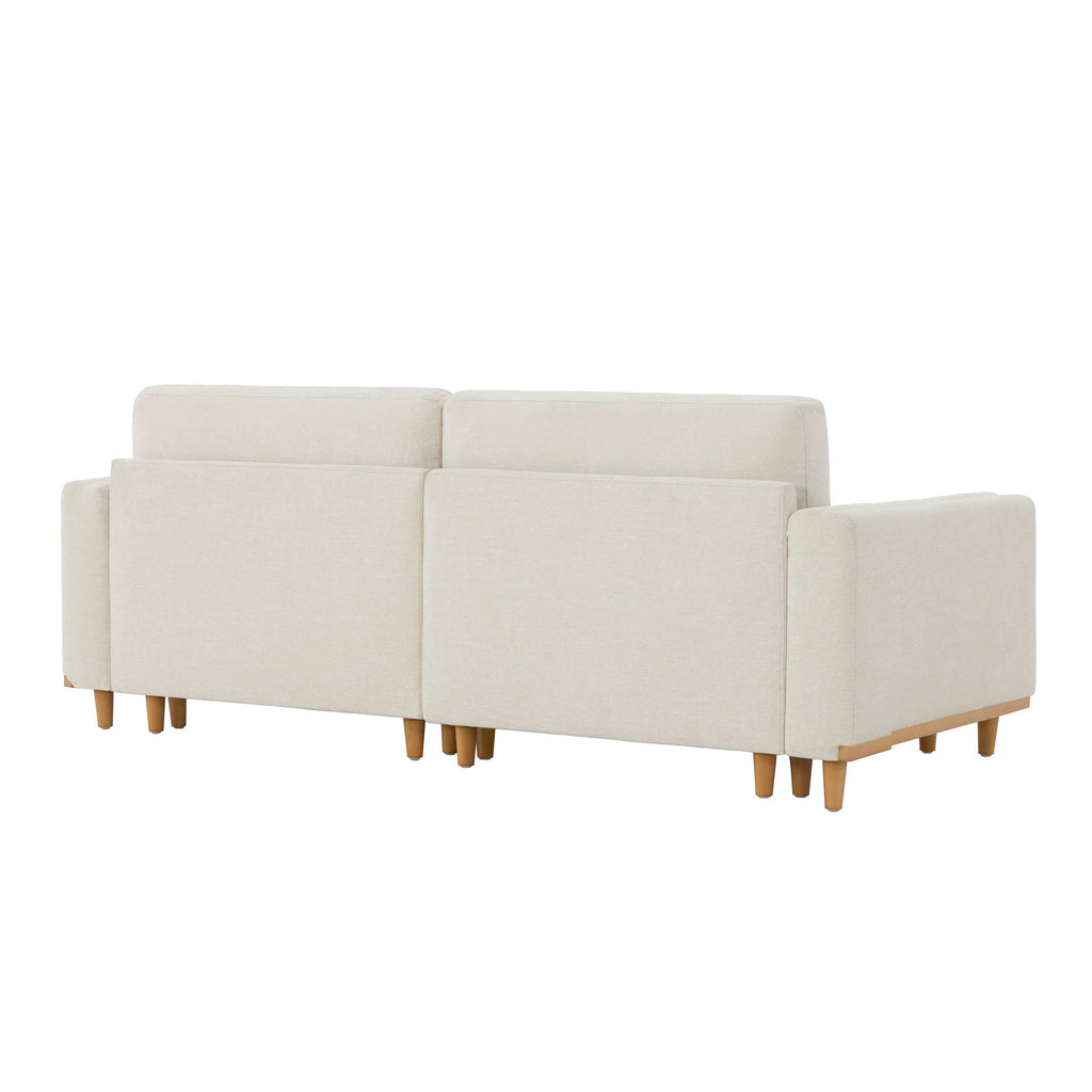 Liam 2-Piece Overstuffed Feather Wood Base Sectional Sofa