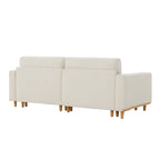 Liam 2-Piece Overstuffed Feather Wood Base Sectional Sofa