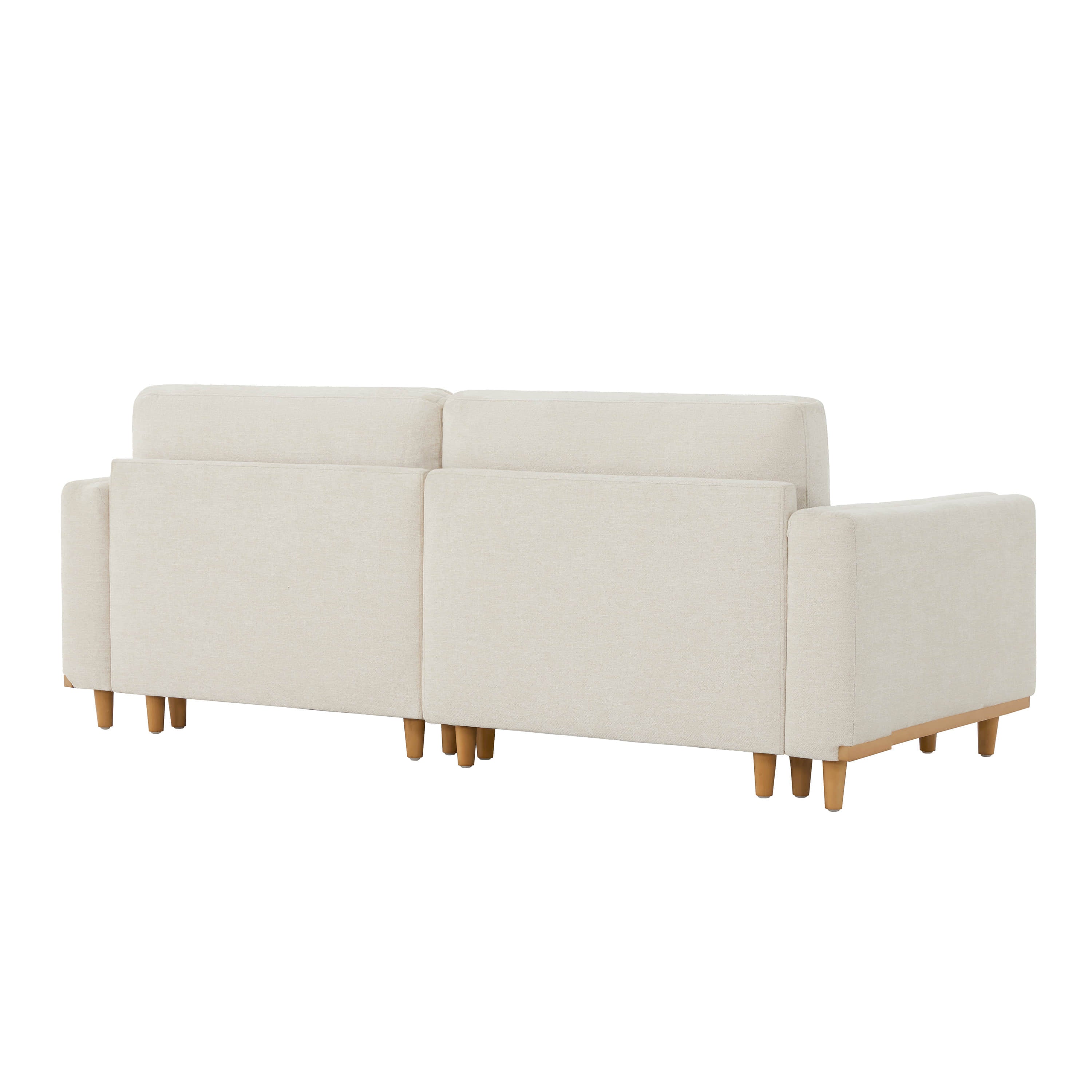 Liam 2-Piece Overstuffed Feather Wood Base Sectional Sofa