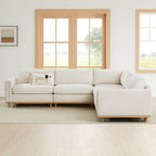 Liam 5-Piece Overstuffed Feather Wood Base Sectional Sofa