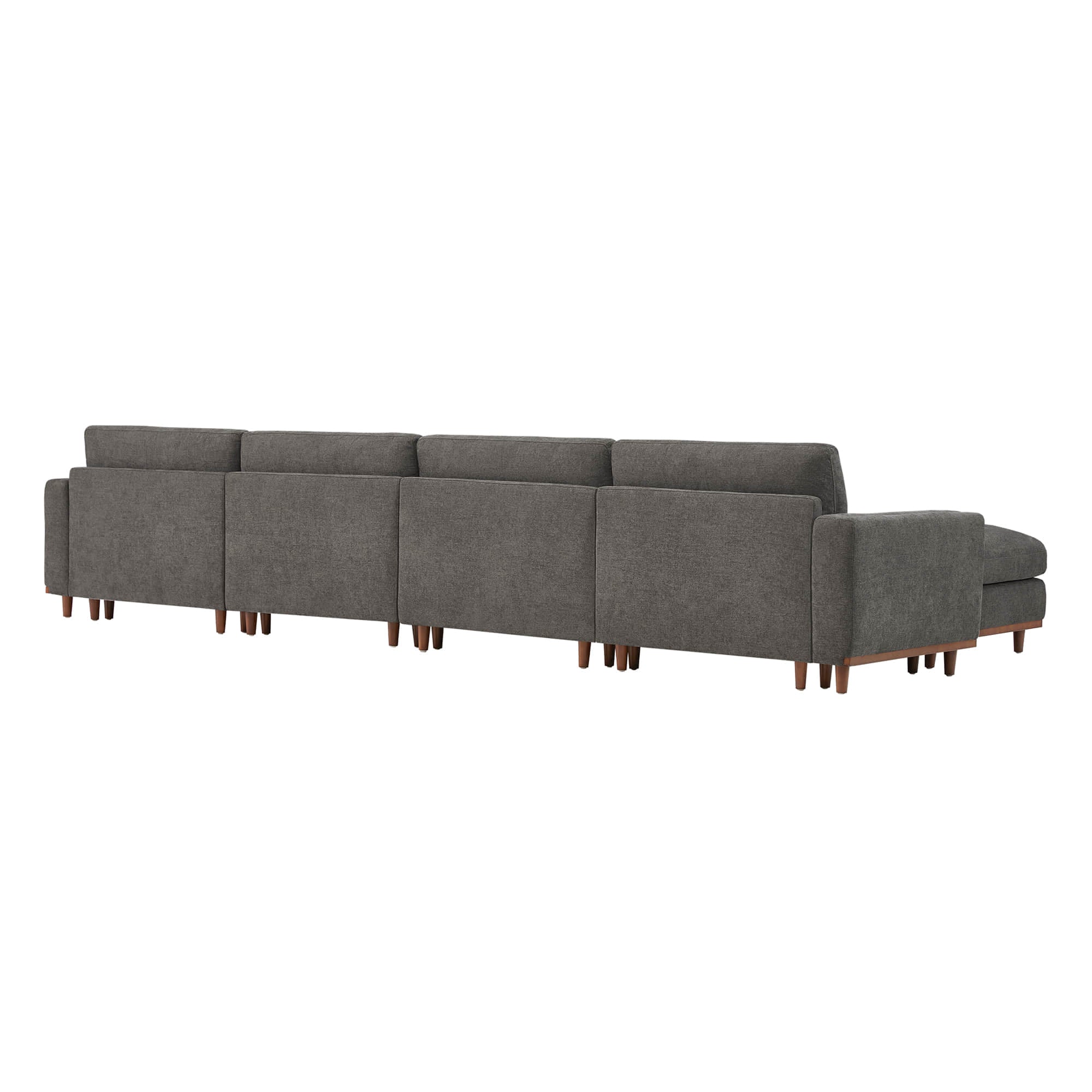 Liam 6-Piece Overstuffed Feather Wood Base Sectional Sofa
