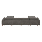 Liam 6-Piece Overstuffed Feather Wood Base Sectional Sofa