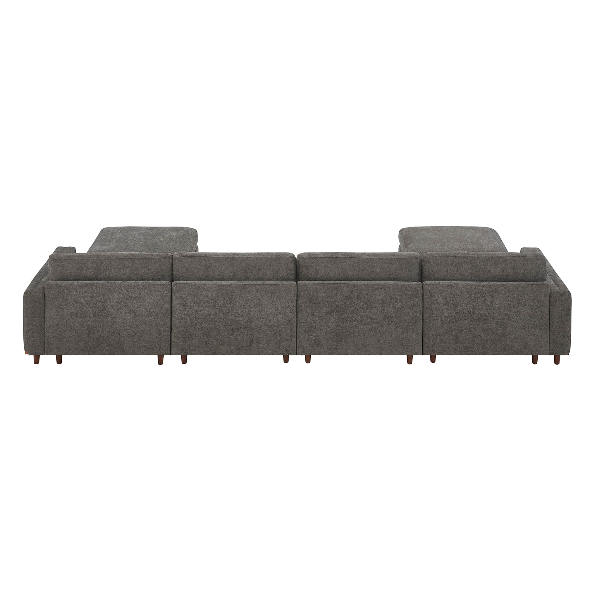 Liam 6-Piece Overstuffed Feather Wood Base Sectional Sofa