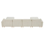 Liam 6-Piece Overstuffed Feather Wood Base Sectional Sofa