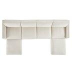 Liam 6-Piece Overstuffed Feather Wood Base Sectional Sofa