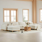 Liam 6-Piece Overstuffed Feather Wood Base Sectional Sofa