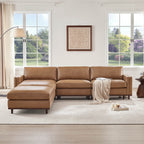 Liam 5-Piece Overstuffed Feather Wood Base Sectional Sofa