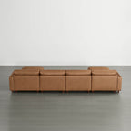 Liam 6-Piece Overstuffed Feather Wood Base Sectional Sofa