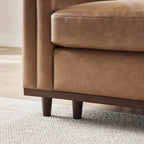 Liam 2-Piece Overstuffed Feather Wood Base Sectional Sofa