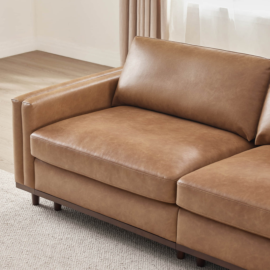 Liam 4-Piece Overstuffed Feather Wood Base Sectional Sofa