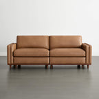 Liam 2-Piece Overstuffed Feather Wood Base Sectional Sofa