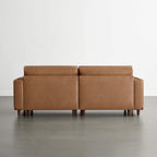 Liam 2-Piece Overstuffed Feather Wood Base Sectional Sofa