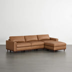 Liam 4-Piece Overstuffed Feather Wood Base Sectional Sofa