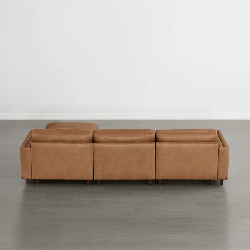 Liam 4-Piece Overstuffed Feather Wood Base Sectional Sofa