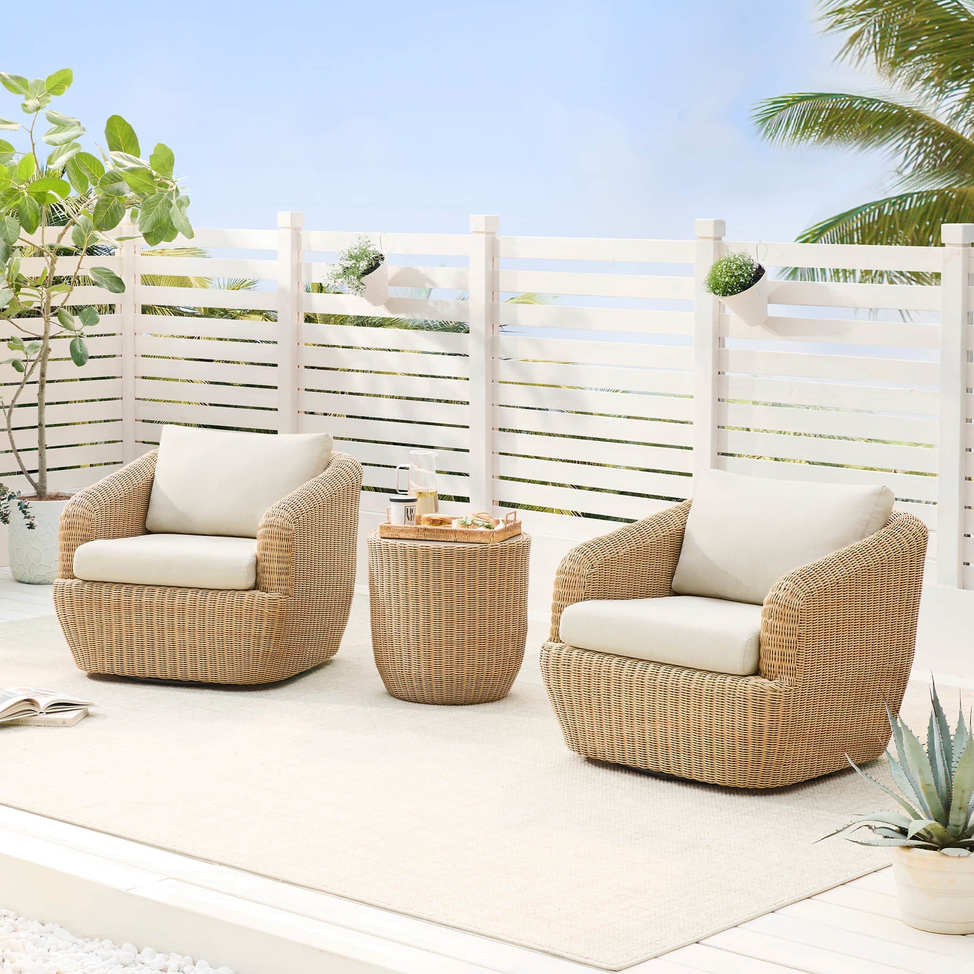 Liana Wicker Outdoor Bistro Set