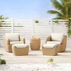Liana Wicker Outdoor 5-Piece Patio Set