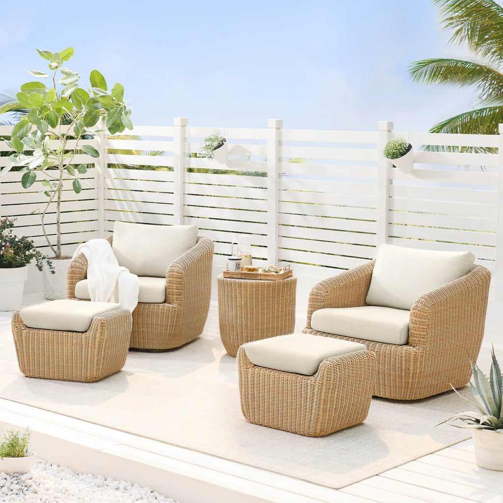 Liana Wicker Outdoor 5-Piece Patio Set