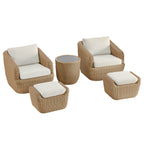 Liana Wicker Outdoor 5-Piece Patio Set