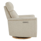 Lulla Power Swivel Nursery Glider Recliner with Power Headrest and Nightlight