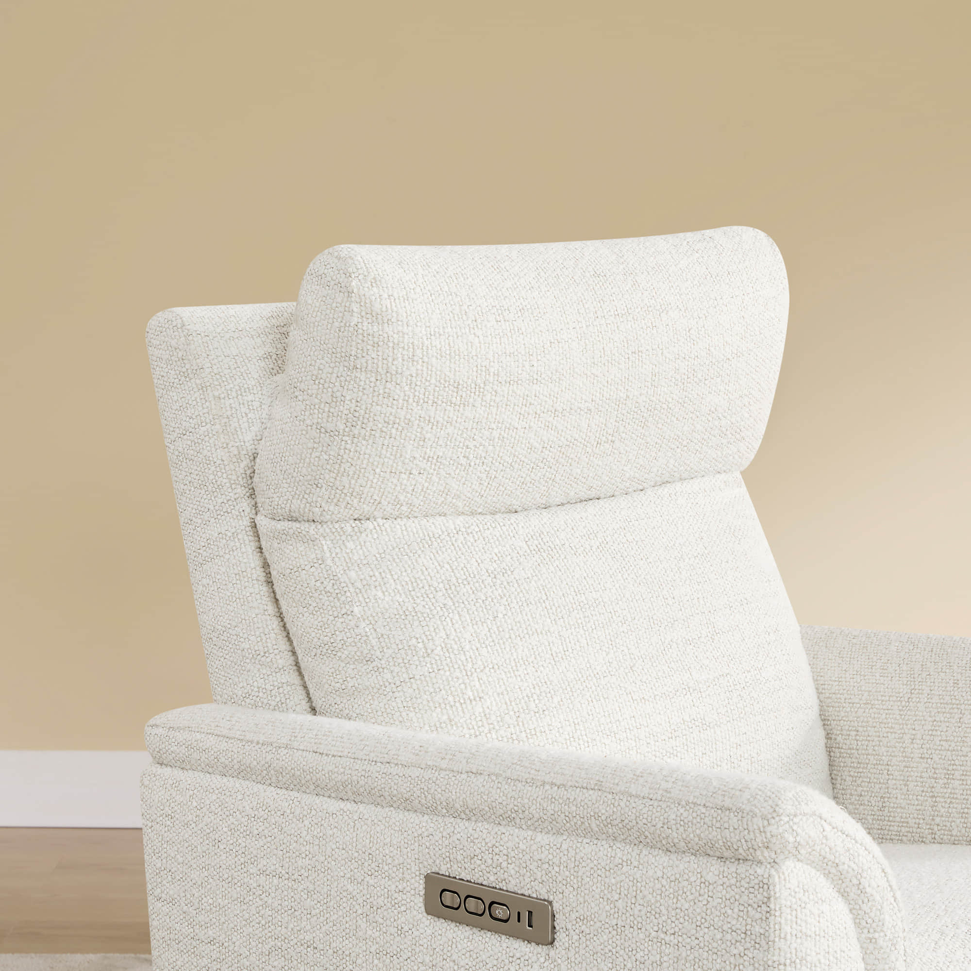 Lulla Power Swivel Nursery Glider Recliner with Power Headrest and Nightlight