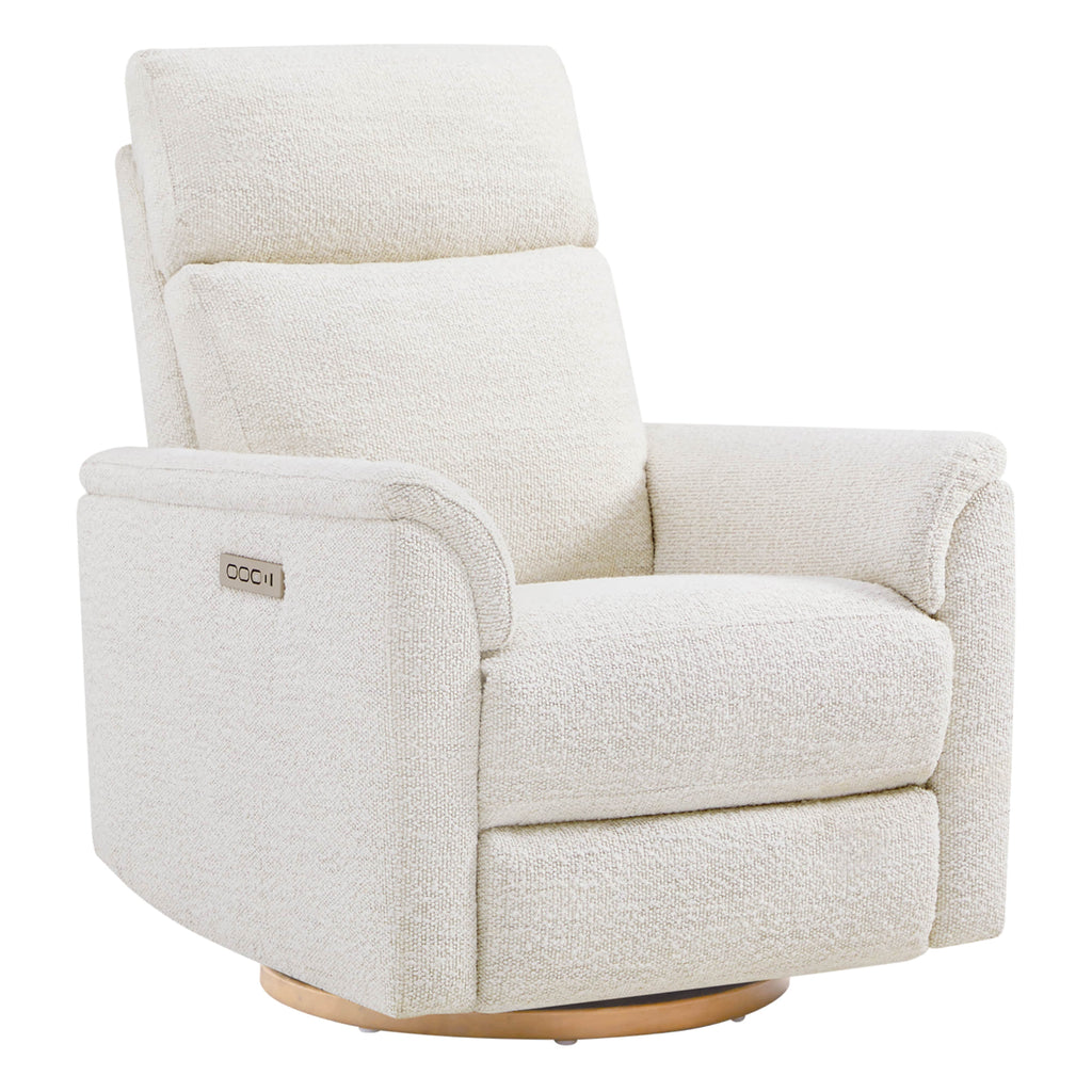 Lulla Power Swivel Nursery Glider Recliner with Power Headrest and Nightlight