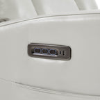 Maxwell Genuine Leather Swivel Glider Recliner with Power Lumbar&Headrest