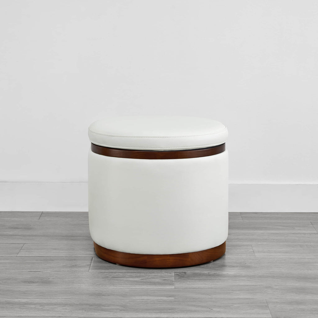 Nest Oval storage ottoman Storage Mid Century Ottoman