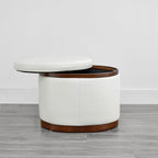Nest Oval storage ottoman Storage Mid Century Ottoman