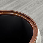 Nest Oval storage ottoman Storage Mid Century Ottoman