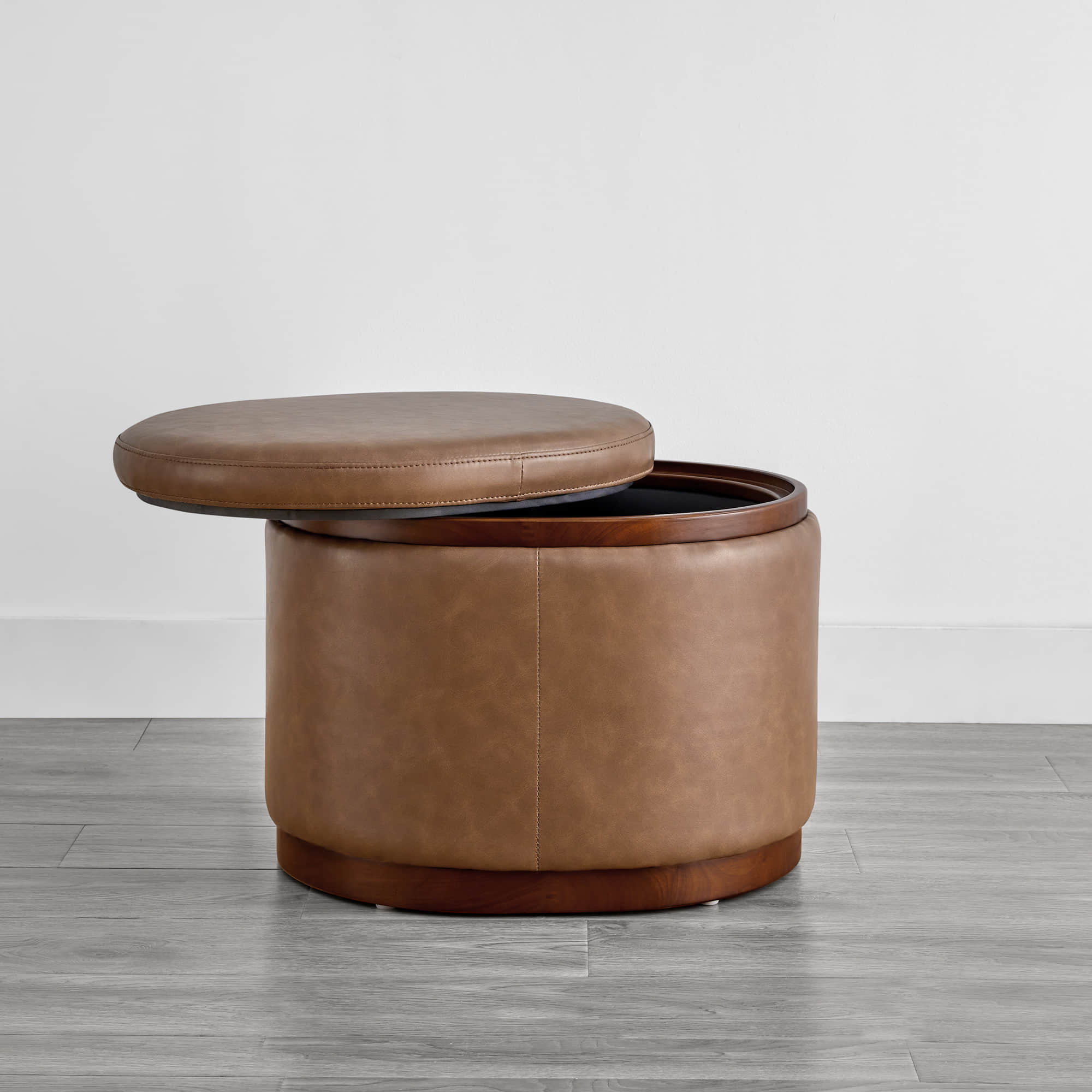 Nest Oval storage ottoman Storage Mid Century Ottoman